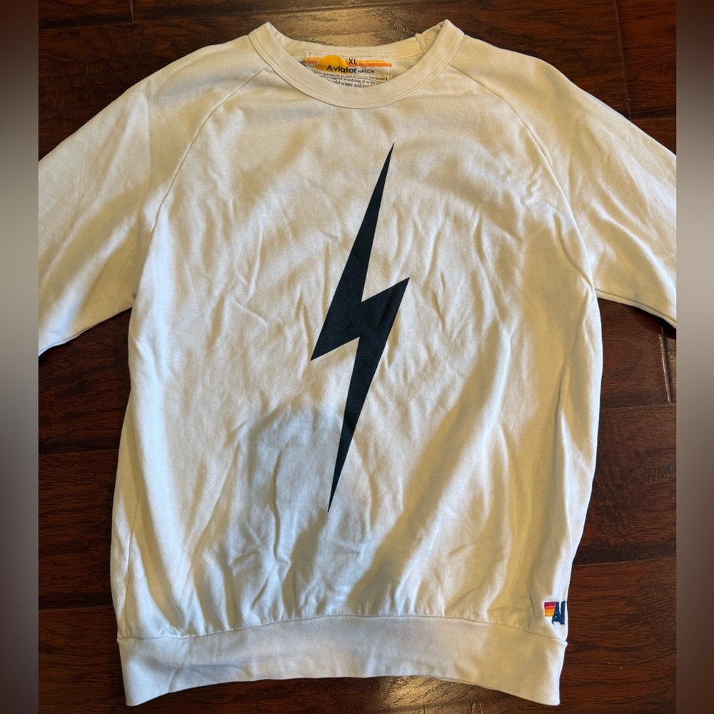 Aviator Nation Crew Neck Cream color Size XL